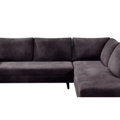 Fabrique de Styles Canapés D'angle*Canapé d'angle droit 5 places André - effet velours - Seven emerald