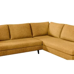 Fabrique de Styles Canapés D'angle*Canapé d'angle gauche 5 places André - tissu texturé - Crown moutarde