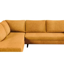 Fabrique de Styles Canapés D'angle*Canapé d'angle gauche 5 places André - tissu texturé - Crown moutarde