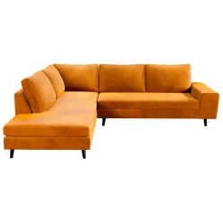 Fabrique de Styles Canapés D'angle*Canapé d'angle gauche 5 places André - velours vintage - Adore gold