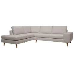 Fabrique de Styles Canapés D'angle*Canapé d'angle gauche 5 places André - velours vintage - Adore gold