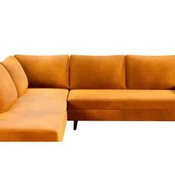 Fabrique de Styles Canapés D'angle*Canapé d'angle gauche 5 places André - velours vintage - Adore kaki hunter