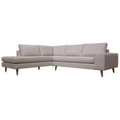 Fabrique de Styles Canapés D'angle*Canapé d'angle gauche 5 places André - velours vintage - Adore kaki hunter