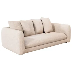 Fabrique de Styles Canapés Fixes*Canapé fixe 3 places Basile - Effet Velours Côtelé - Fjord Écru