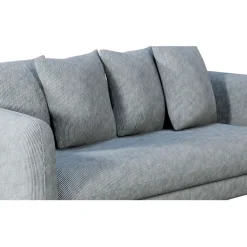 Fabrique de Styles Canapés Fixes*Canapé fixe 3 places Basile - Effet Velours Côtelé - Fjord Écru