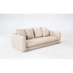 Fabrique de Styles Canapés Fixes*Canapé fixe 3 places Basile - Effet Velours Côtelé - Fjord Écru