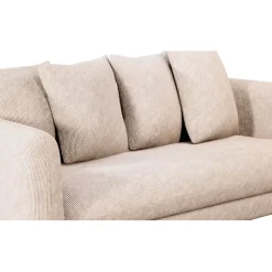 Fabrique de Styles Canapés Fixes*Canapé fixe 3 places Basile - Effet Velours Côtelé - Fjord Écru