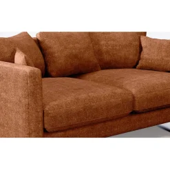 Fabrique de Styles Canapés Fixes*Canapé fixe 3 places Basile - Velours Texturé - Perfect Harmony Écureuil