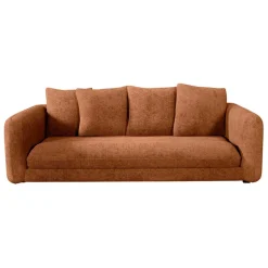 Fabrique de Styles Canapés Fixes*Canapé fixe 3 places Basile - Velours Texturé - Perfect Harmony Écureuil