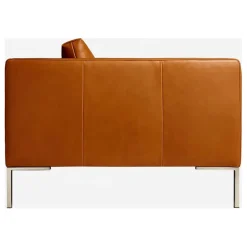 Fabrique de Styles Canapés Fixes*Canapé fixe 3 places en cuir vintage cognac - Montino