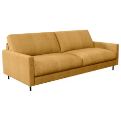 Fabrique de Styles Canapés Fixes*Canapé fixe 3 places Gaspard - Tissu Texturé - Crown Moutarde