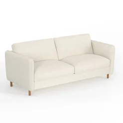 Fabrique de Styles Canapés Fixes*Canapé fixe 4 places Gustave - Velours Texturé - Dany Ecru