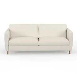 Fabrique de Styles Canapés Fixes*Canapé fixe 4 places Gustave - Velours Texturé - Dany Ecru