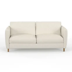 Fabrique de Styles Canapés Fixes*Canapé fixe 4 places Gustave - Velours Texturé - Dany Ecru