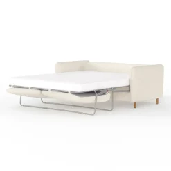 Fabrique de Styles Canapés Fixes*Canapé fixe 4 places Gustave - Velours Texturé - Dany Ecru