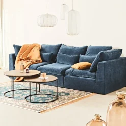 Fabrique de Styles Canapés Modulables*Canapé modulable 3 places é avec pouf - Auguste