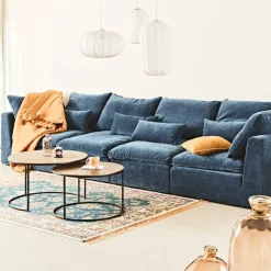 Fabrique de Styles Canapés Modulables*Canapé modulable 4 places é avec pouf - Auguste