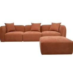 Fabrique de Styles Canapés Modulables*Canapé modulable 3 places avec pouf - Andrea