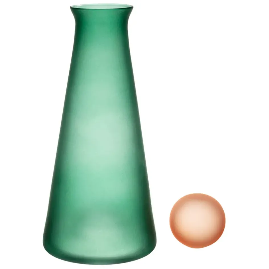 Fabrique de Styles Carafes Et Pichets*Carafe en cristallin vert et corail givré 1l - Adria