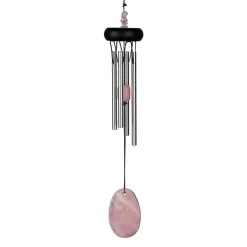 Fabrique de Styles Méditation Et Yoga*Carillon à vent quartz rose h29cm