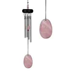 Fabrique de Styles Méditation Et Yoga*Carillon à vent quartz rose h29cm