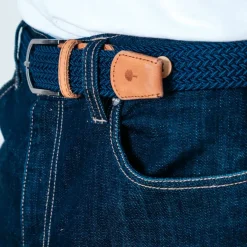 Fabrique de Styles Accessoires Mode*Ceinture tressée marine taille unique