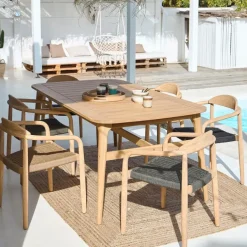 Fabrique de Styles Chaises*Chaise avec accoudoirs en bois d'eucalyptus kaki - Anam