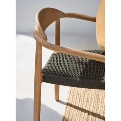 Fabrique de Styles Chaises*Chaise avec accoudoirs en bois d'eucalyptus kaki - Anam