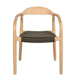 Fabrique de Styles Chaises*Chaise avec accoudoirs en bois d'eucalyptus kaki - Anam