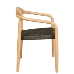 Fabrique de Styles Chaises*Chaise avec accoudoirs en bois d'eucalyptus kaki - Anam