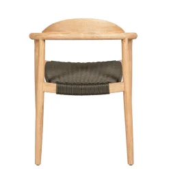 Fabrique de Styles Chaises*Chaise avec accoudoirs en bois d'eucalyptus kaki - Anam
