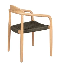 Fabrique de Styles Chaises*Chaise avec accoudoirs en bois d'eucalyptus kaki - Anam