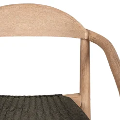 Fabrique de Styles Chaises*Chaise avec accoudoirs en bois d'eucalyptus kaki - Anam