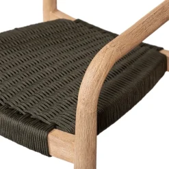Fabrique de Styles Chaises*Chaise avec accoudoirs en bois d'eucalyptus kaki - Anam