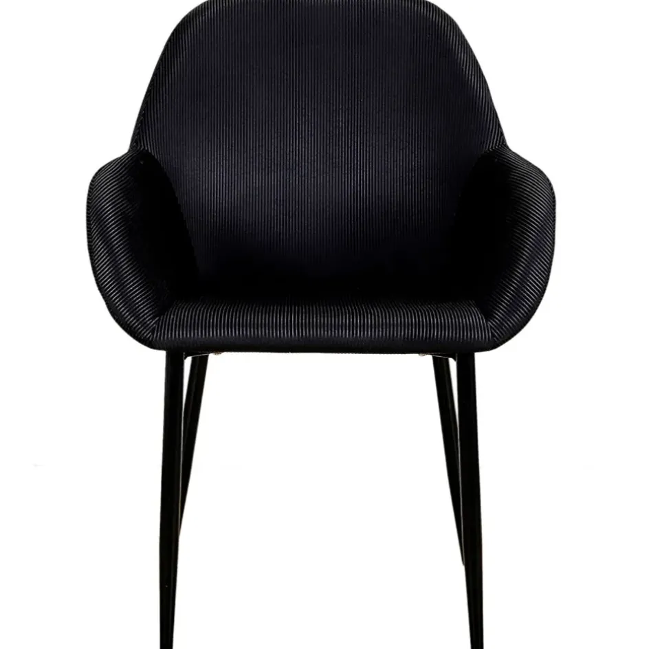 Fabrique de Styles Chaises*Chaise avec accoudoirs en velours côtelé - Julia