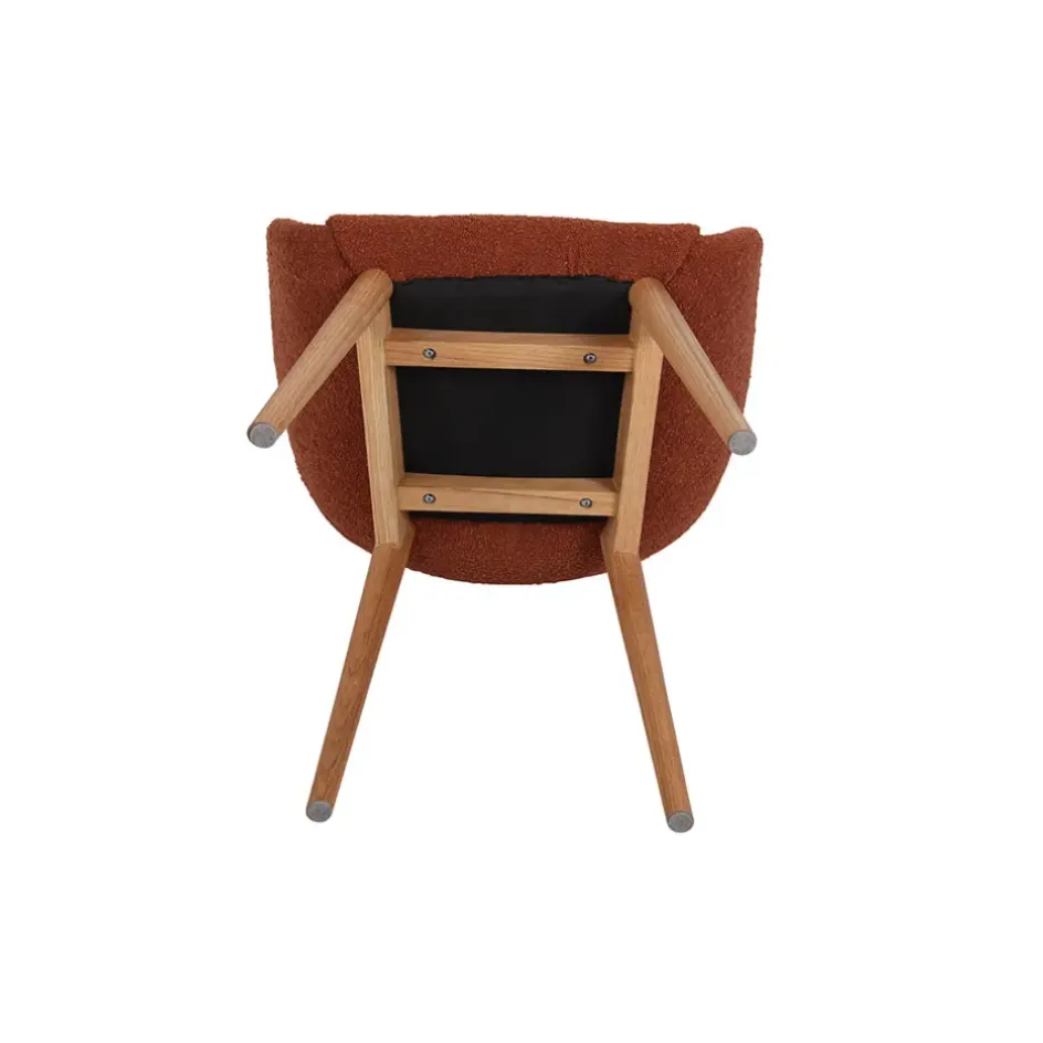 Fabrique de Styles Chaises*Chaise avec accoudoirs en tissu bouclette - Altea