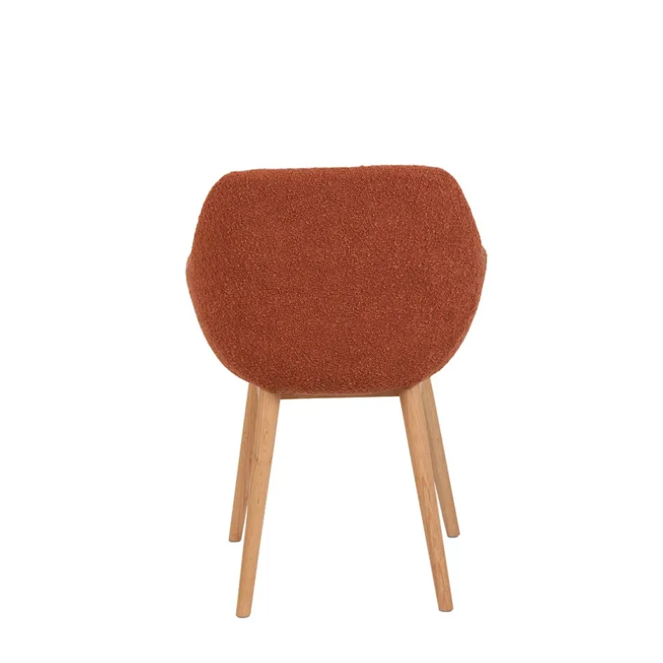 Fabrique de Styles Chaises*Chaise avec accoudoirs en tissu bouclette - Altea