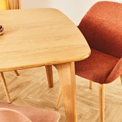 Fabrique de Styles Chaises*Chaise avec accoudoirs en tissu bouclette - Altea