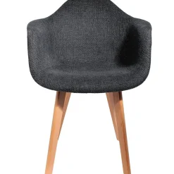 Fabrique de Styles Chaises*Chaise avec accoudoirs en tissu grosse maille - Scarlett