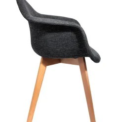 Fabrique de Styles Chaises*Chaise avec accoudoirs en tissu grosse maille - Scarlett