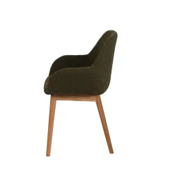 Fabrique de Styles Chaises*Chaise avec accoudoirs en tissu bouclette - Altea