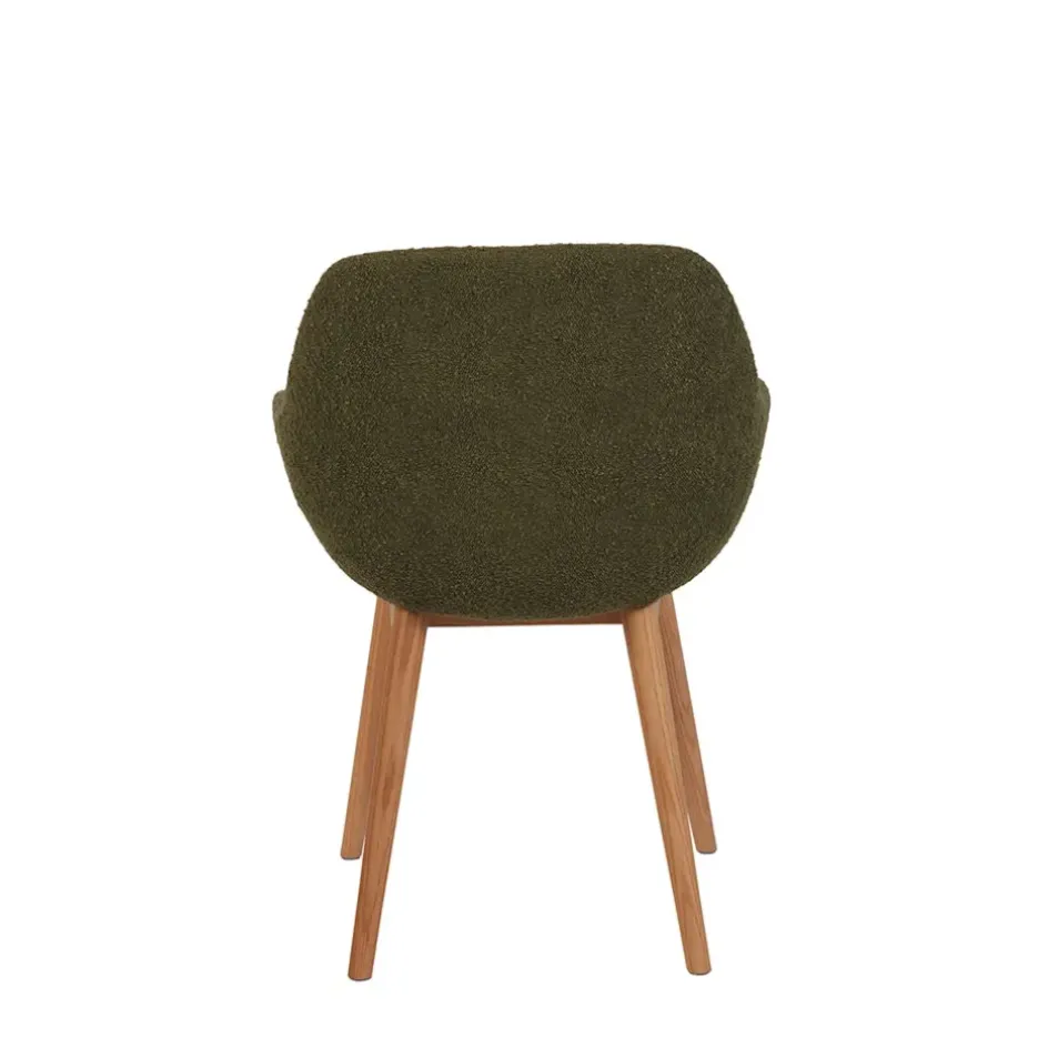 Fabrique de Styles Chaises*Chaise avec accoudoirs en tissu bouclette - Altea