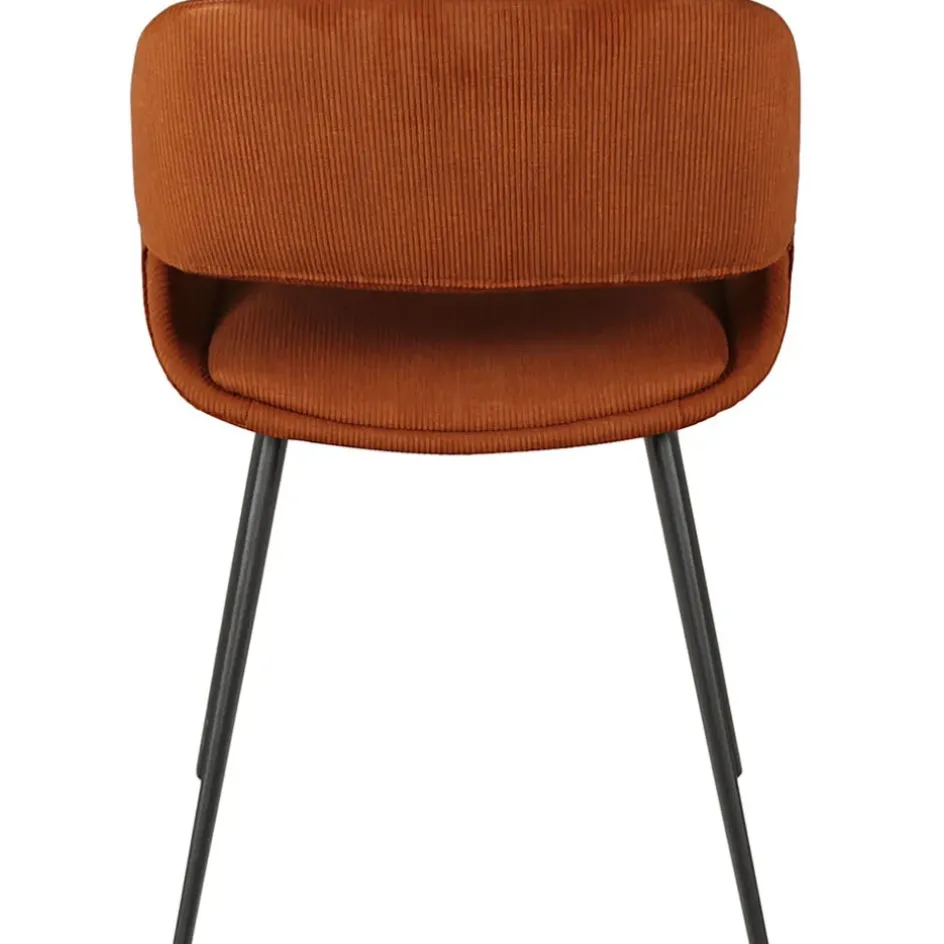 Fabrique de Styles Chaises*Chaise avec accoudoirs en velours côtelé - Alma