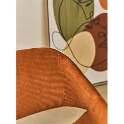 Fabrique de Styles Chaises*Chaise avec accoudoirs en velours côtelé - Alma