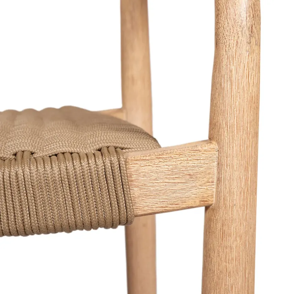 Fabrique de Styles Chaises*Chaise avec accoudoirs en bois d'eucalyptus sable - Anam