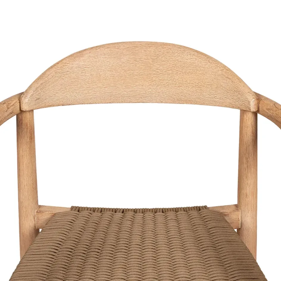 Fabrique de Styles Chaises*Chaise avec accoudoirs en bois d'eucalyptus sable - Anam