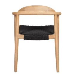 Fabrique de Styles Chaises*Chaise avec accoudoirs en bois d' eucalyptus noir - Anam