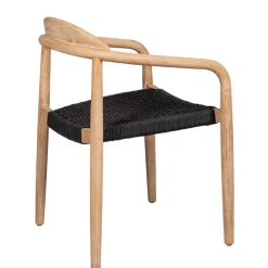Fabrique de Styles Chaises*Chaise avec accoudoirs en bois d' eucalyptus noir - Anam