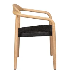 Fabrique de Styles Chaises*Chaise avec accoudoirs en bois d' eucalyptus noir - Anam