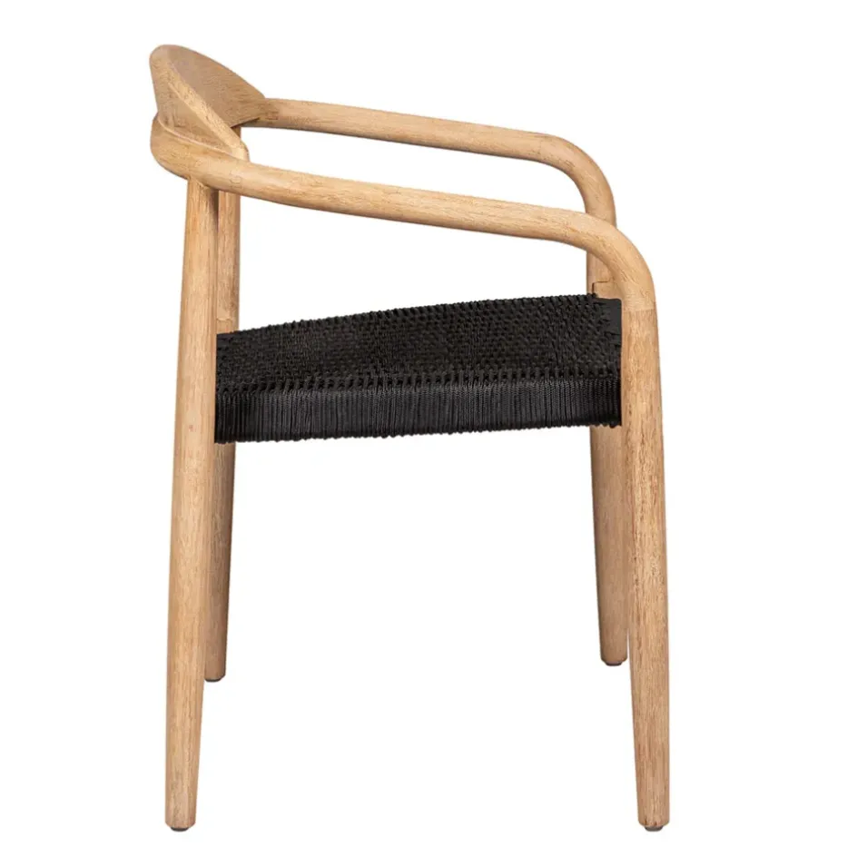 Fabrique de Styles Chaises*Chaise avec accoudoirs en bois d' eucalyptus noir - Anam